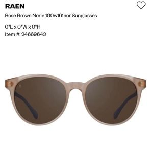 NWT RAEN limited edition sunglasses